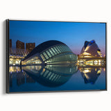 Black and white landscape art of Valencia, on framed canvas, ideal for bedroom wall decor.