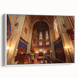 Vintage poster art of Geneva scenery with colorful palette on extra large framed canvas, suitable for living room decor.