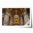 European Vatican scenery on a rolled print, featuring muted earth tones, ideal for art wall dining room.