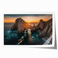 Extra large rolled print of Baja California scenery with vibrant floral elements, ideal for art wall dining room.