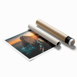 Extra large rolled print featuring a serene Baja California landscape with soft pastel tones.