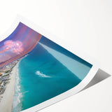 Extra large wall art featuring line art flowers in muted earth tones on rolled canvas, suitable for large living room decor.