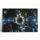 Black and white large art print of Mexico City scenery on stretched canvas, ideal for kitchen wall art or bedroom decor.