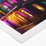 Art deco poster of Guanajuato, Mexico, featuring vibrant colors on rolled canvas, suitable for dining room decor.