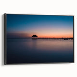 Black and white framed canvas of Oaxaca landscape, vintage poster style, ideal for bedroom decor.