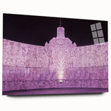 Large abstract wall art depicting Yucatan scenery in muted earth tones on acrylic glass.