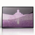 Art deco poster of a Yucatan, Mexico scenery in black acrylic frame, ideal for modern art wall decor in a nursery.