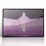 Art deco poster of a Yucatan, Mexico scenery in black acrylic frame, ideal for modern art wall decor in a nursery.