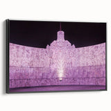 Black and white framed canvas of Yucatan landscape, ideal for bedroom wall art in a vintage poster style.