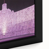 Extra large framed canvas featuring a textured scene of Yucatán, Mexico in black with colorful accents.