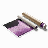 Extra large rolled print of Yucatan scenery with vibrant floral elements, ideal for classy bathroom wall art.