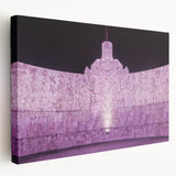 Large stretched canvas depicting a serene Yucatan landscape in soft green and blue tones, ideal for kitchen wall art.