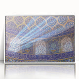 Acrylic print of a Middle Eastern Iranian scenery in subdued earth tones, ideal for modern art wall decor.