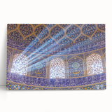 Black and white stretched canvas of a Middle Eastern scenery, ideal for kitchen wall art or bedroom ambiance.