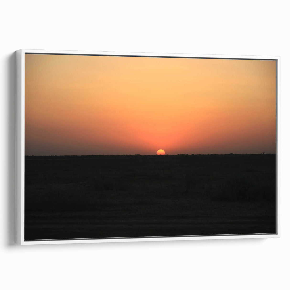 Vintage poster art of a Middle Eastern landscape on framed canvas, featuring colorful art in extra large size.
