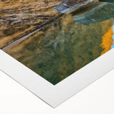 Art deco poster depicting a Middle Eastern Oman scenery in muted earth tones on rolled canvas.