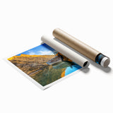 Extra large rolled print of a Middle Eastern Oman scenery with muted earth tones, ideal for classy bathroom wall art.