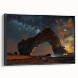 Black and white framed canvas of a vintage-style Saudi Arabian landscape, suitable for bedroom decor.