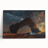 Black and white stretched canvas depicting a scenic Middle Eastern landscape, ideal for kitchen wall art or bedroom ambiance.