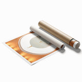 Extra large rolled print of Abu Dhabi scenery with vibrant floral elements.