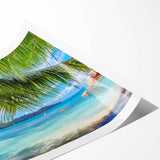 Extra large wall art featuring line art flowers in muted earth tones on a rolled canvas.