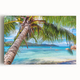 Black and white stretched canvas featuring an expansive ocean view, ideal for kitchen wall art.