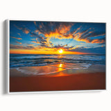 Vintage poster art of Bora Bora with vibrant blue and green tones on a framed canvas, ideal for living room decor.