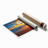 Extra large rolled print of a serene Bora Bora landscape with lush greenery and calm blue waters.