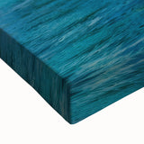 Large art depicting a black and white landscape painting of Micronesia on stretched canvas, suitable for bedroom wall decor.