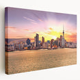 Large art of Auckland landscape in black and white on stretched canvas, suitable for bedroom wall decor.