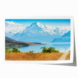 Extra large rolled print of Canterbury, New Zealand scenery with muted earth tones, ideal for dining room wall art.