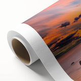 Art deco poster of Otago, New Zealand scenery on rolled canvas, featuring pastel shades, ideal for nursery wall art.