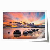 Extra large rolled print of Otago, New Zealand scenery with vibrant green and blue tones, ideal for art wall dining room.