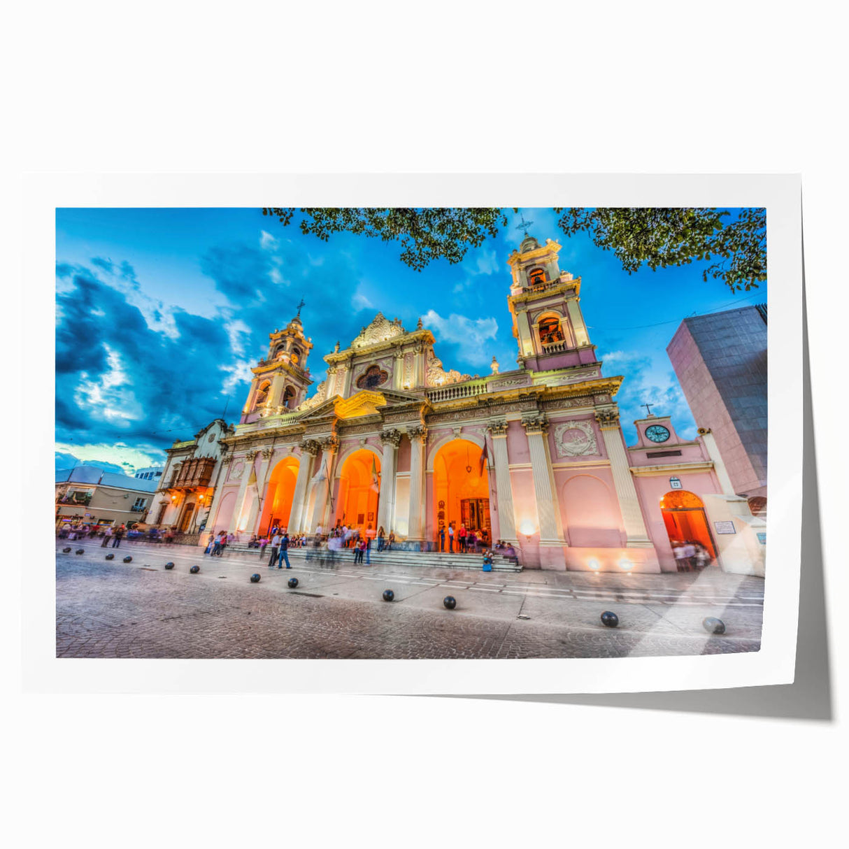 Extra large rolled print of a vibrant floral scene in Argentina, suitable as art wall dining room decor.