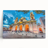 Large black and white stretched canvas of an Argentine landscape, ideal for kitchen wall art or bedroom ambiance.