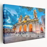 Large canvas print of a South American landscape in earthy tones, ideal for kitchen wall art.