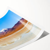 Extra large wall art featuring line art flowers in muted earth tones on a rolled print, suitable for large living room decor.