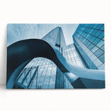 Black and white stretched canvas of Santiago skyline, ideal for kitchen wall art or bedroom decor.