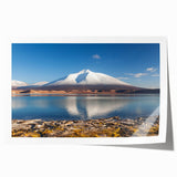 Extra large rolled print of a South American Chilean landscape in muted earth tones, ideal for dining room wall art.