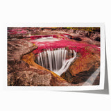 Extra large rolled print of a Colombian landscape with vibrant green hues, ideal for dining room wall art.