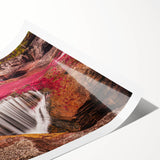 Extra large rolled print featuring line art flowers in muted earth tones, ideal for large living room wall art.