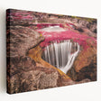 Large stretched canvas featuring a vibrant Colombian landscape, ideal for kitchen wall art.