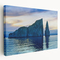 Large canvas print of Galapagos scenery in vibrant blues and greens, suitable for kitchen wall art.