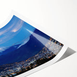 Extra large wall art featuring line art flowers in pastel shades on a rolled canvas, ideal for large living room wall decor.