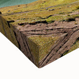 Black and white landscape art painting of a Peruvian scene on stretched canvas, suitable for bedroom wall art.