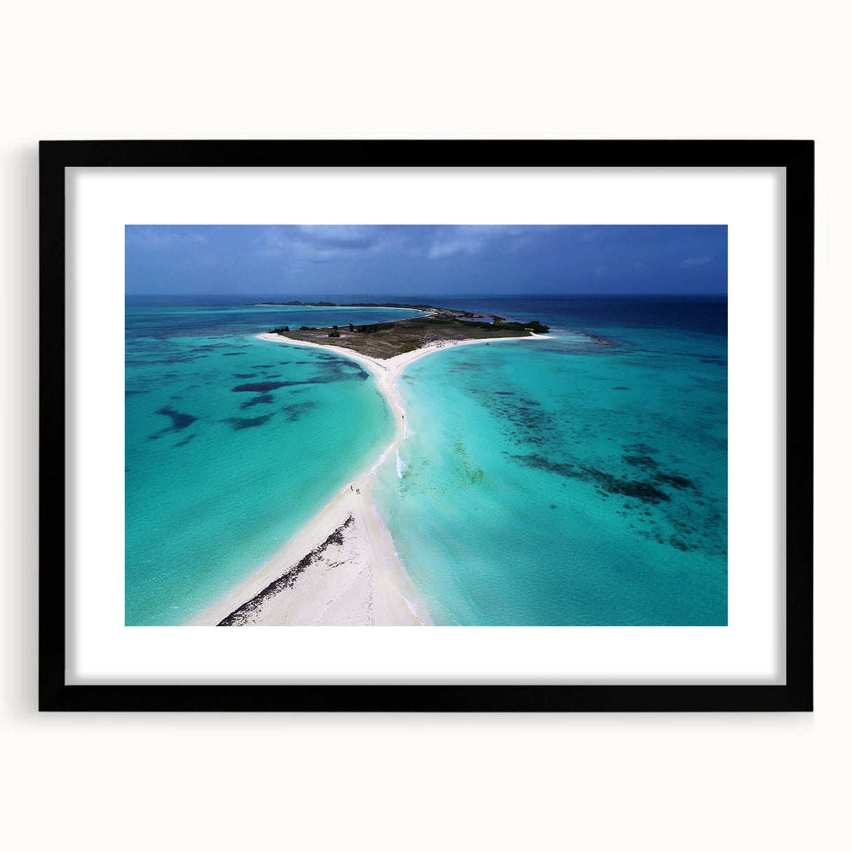 Extra large abstract art print of a colorful, textured Venezuelan landscape on a framed canvas, suited for living room decor.