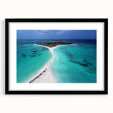Extra large abstract art print of a colorful, textured Venezuelan landscape on a framed canvas, suited for living room decor.