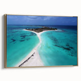 Framed canvas depicting a vintage-style landscape painting of a Venezuelan scenery in muted gold and black tones.