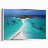 Vintage poster art of a South American scenery on a framed canvas, featuring vibrant colors, ideal for living room decor.