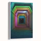 Vintage poster art of Alabama scenery on extra large framed canvas, featuring colorful art on a black background.